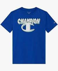 Champion Boys' Short-Sleeve Round Neck Graphic T-Shirt
