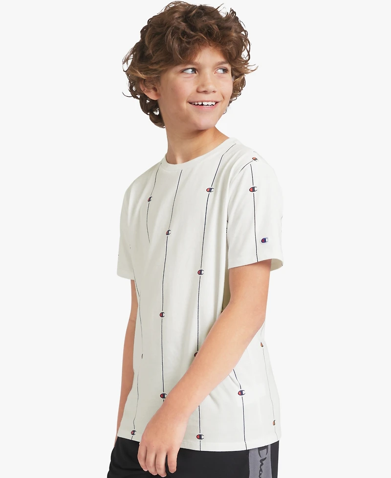 Champion Big Boys' Printed Short-Sleeve Crewneck T-Shirt
