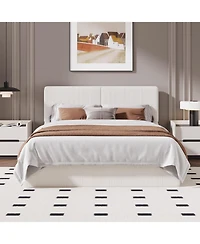 gaomon Upholstered Platform Bed Frame with 2 Storage Drawers