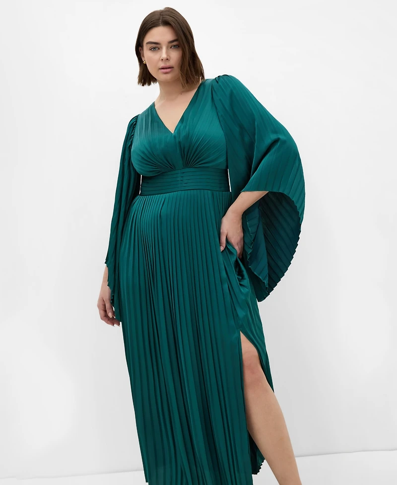 City Chic Women's Plus Carmina Pleat Maxi Dress