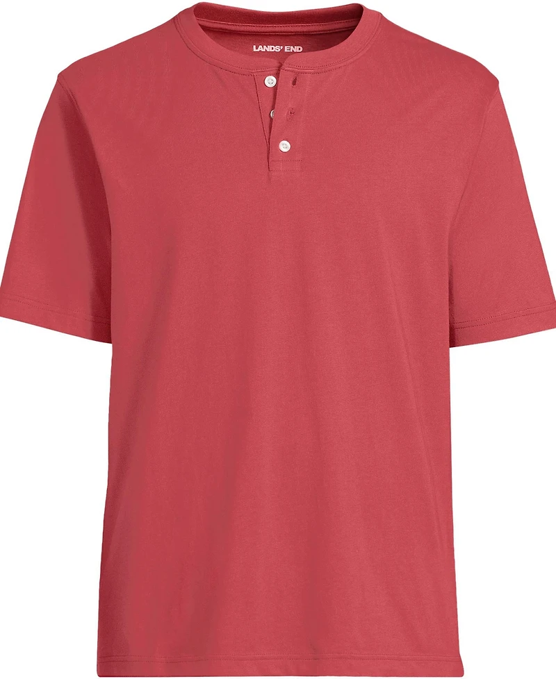 Lands' End Men's Short Sleeve Super-t Henley