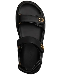 Coach Women's Brynn Leather Round Toe Sandals