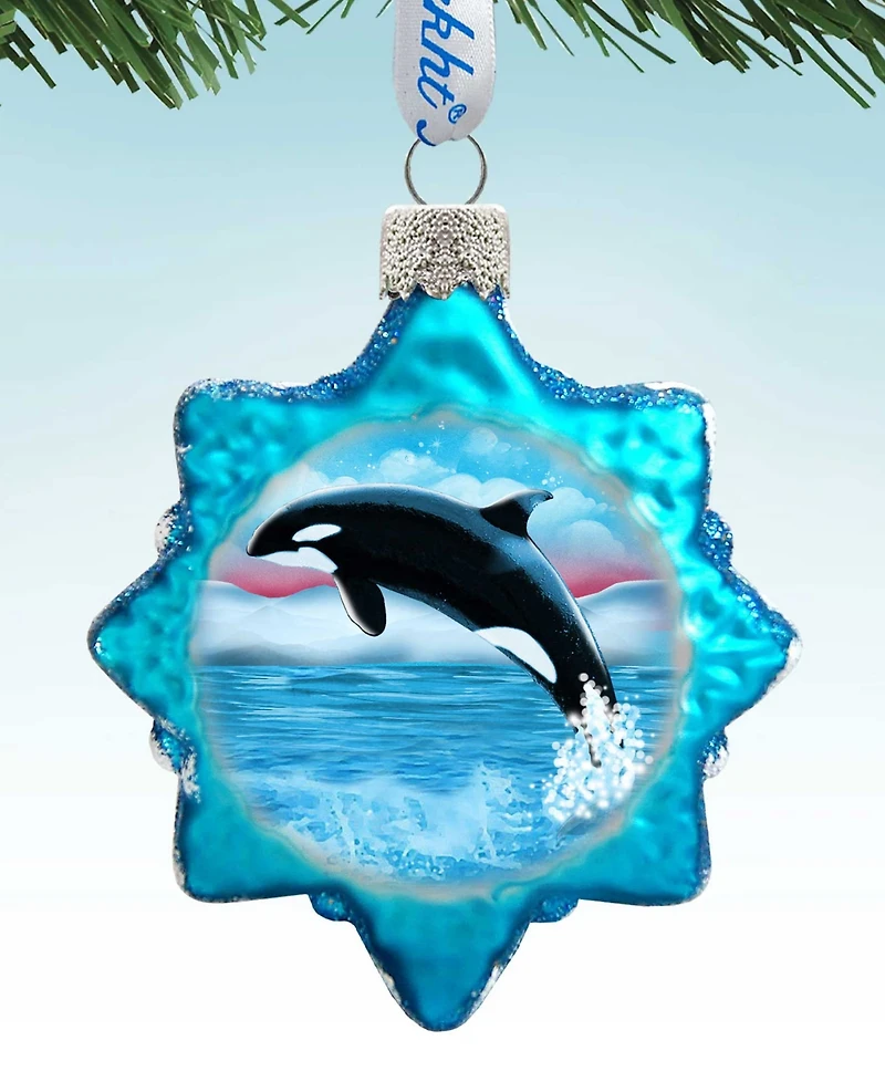 Designocracy Orca Mercury Holiday Ornament