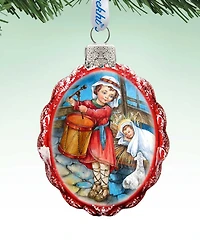 Designocracy Drummer Boy Mercury Holiday Ornament