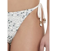 Red Carter Women's Embroidered Tie-Side Bikini Bottom