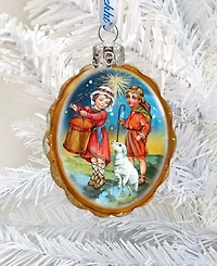 Designocracy Nativity Mercury Holiday Ornaments, Set of 3