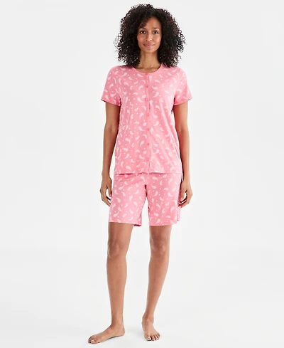 Charter Club Women's 2-Pc. Cotton Bermuda Short Pajamas Set, Created for Macy's