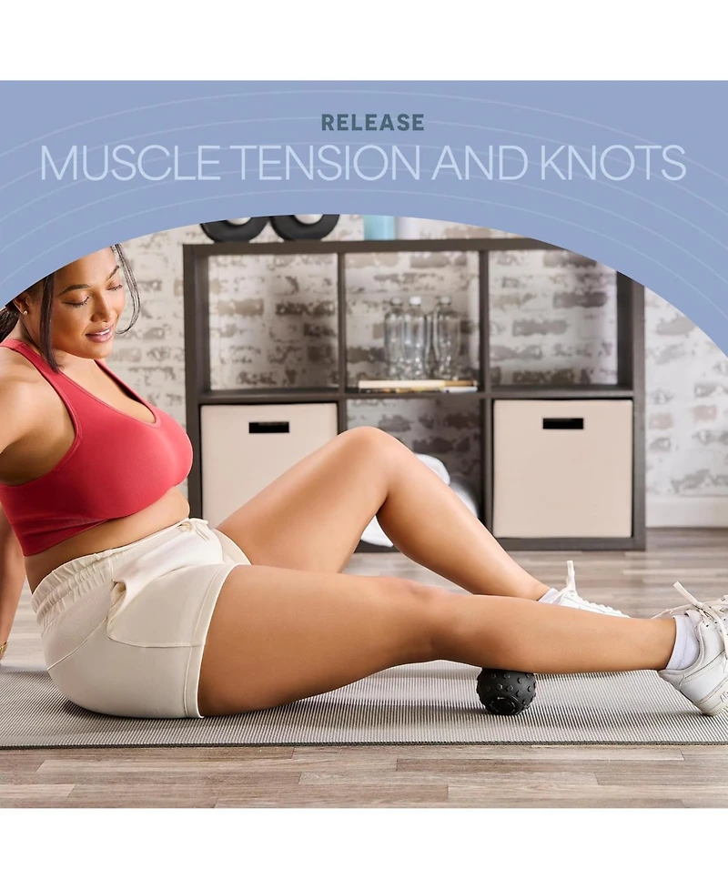 LifePro 4-Speed Vibrating Peanut Massage Ball | Lacrosse Ball & Foam Roller for Recovery & Therapy