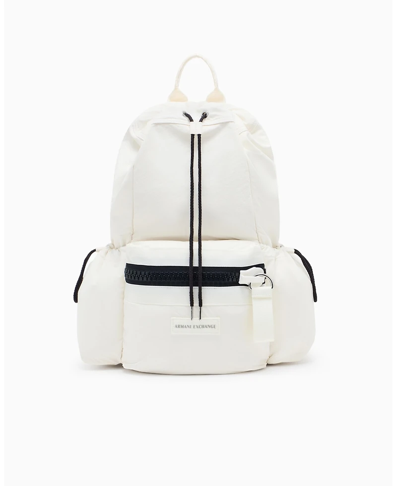 A|X Armani Exchange Men's White Edition Backpack