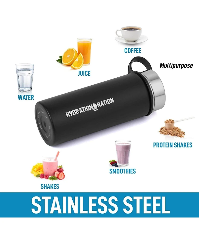 Zulay Kitchen Hydration Nation Thermo Stainless Steel Vacuum Insulated Water Bottle
