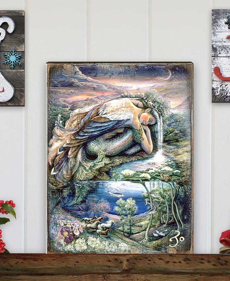 Designocracy Mer Angel Wall Wooden Decor by Josephine Wall