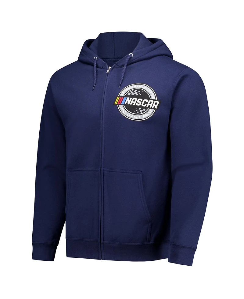 Classic Ink Usa Men's Navy Nascar Full-Zip Hoodie