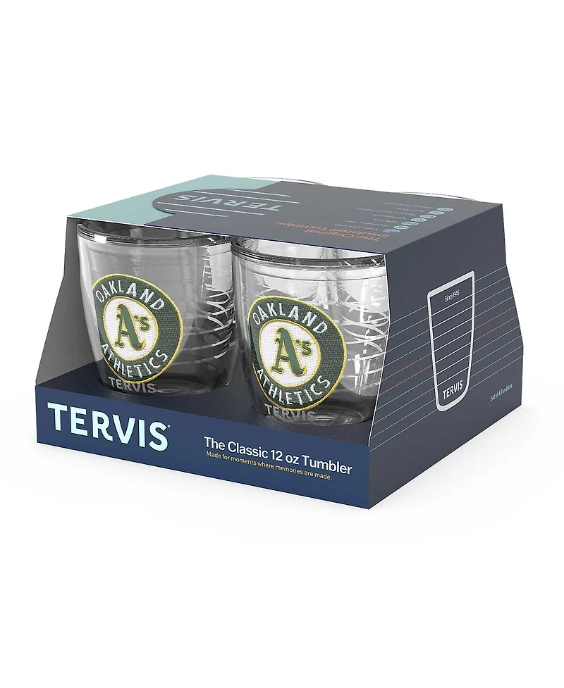 Tervis Oakland Athletics Four-Pack 12oz. Emblem Tumbler Set
