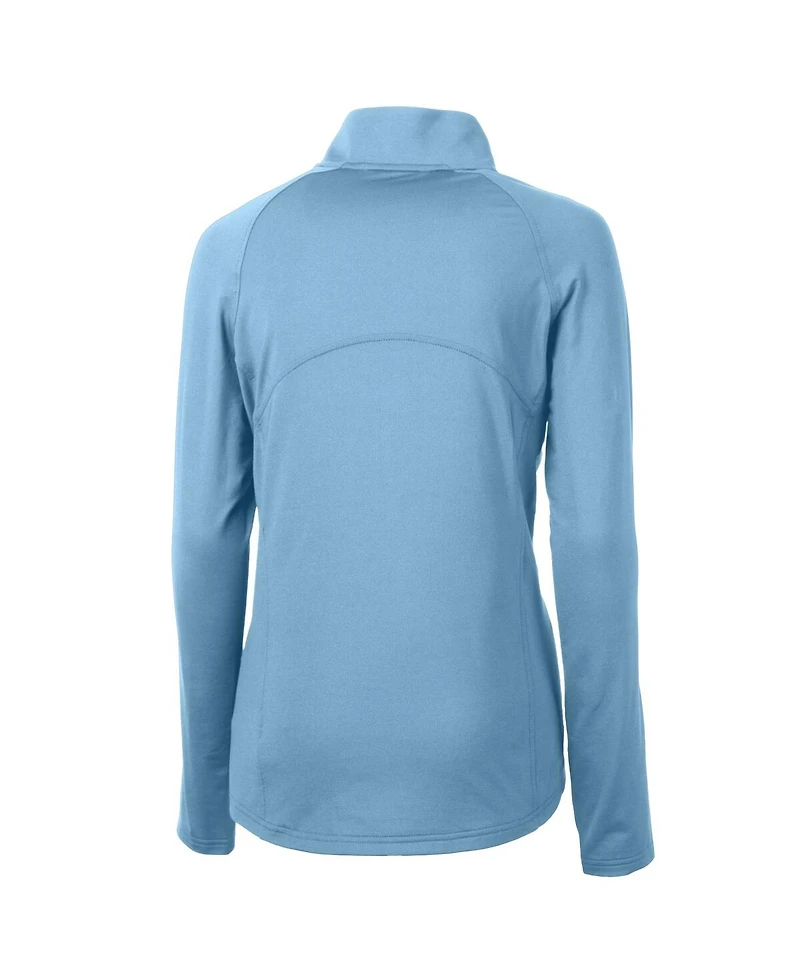 Cutter & Buck Women's Powder Blue Philadelphia Phillies Cooperstown Collection DryTec Adapt Eco Knit Stretch Raglan Half-Zip Top