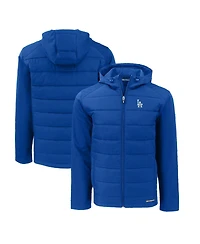Cutter & Buck Men's Royal Los Angeles Dodgers Evoke Hybrid Eco Softshell Full-Zip Hoodie