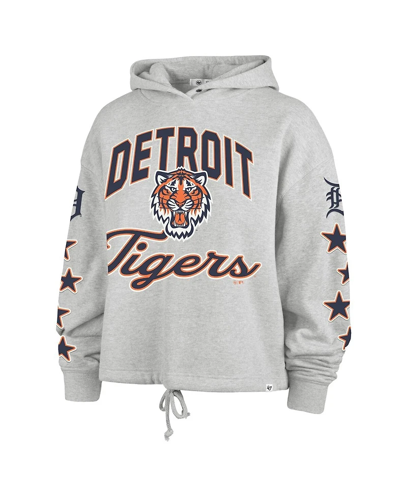 '47 Brand Women's Heather Gray Detroit Tigers Plus Starry Eye Hoodie