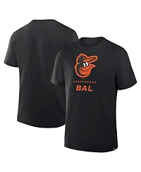 Fanatics Men's Black Baltimore Orioles Clubhouse Legacy Side Swipe T-Shirt