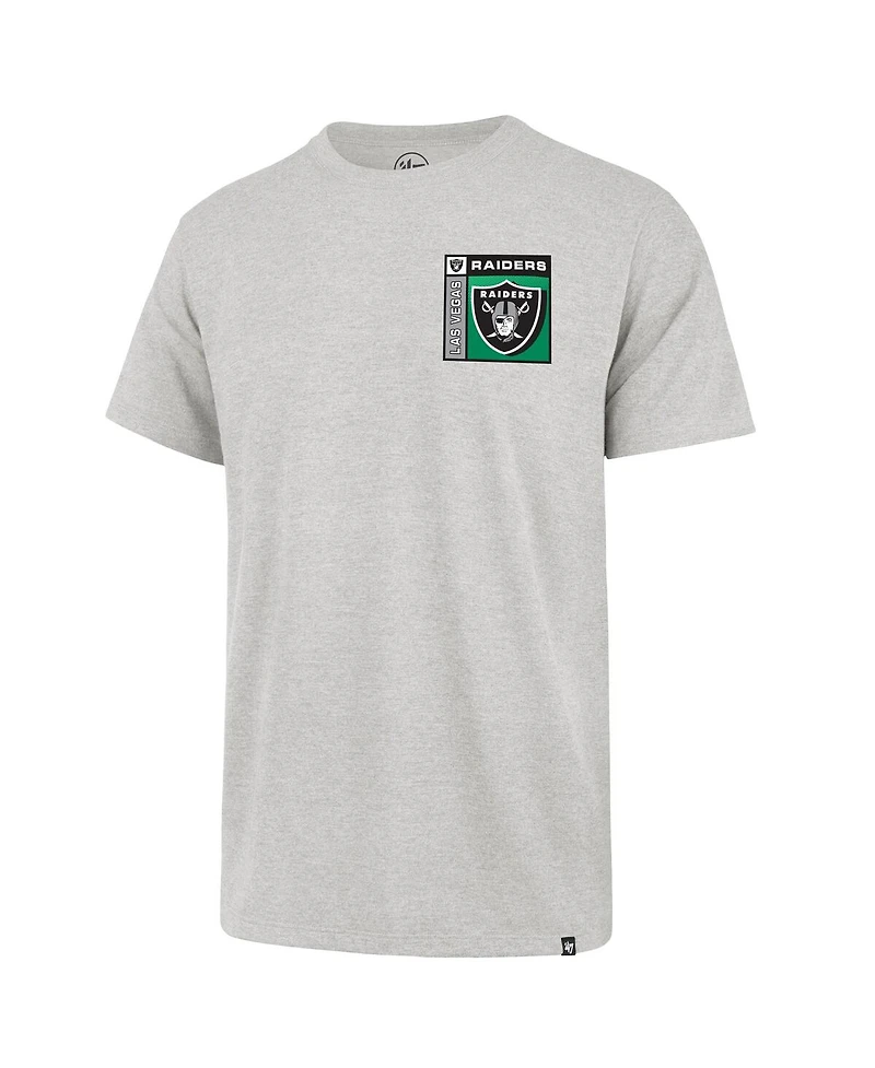 '47 Brand Men's Gray Las Vegas Raiders Chrome Plate Franklin T-Shirt