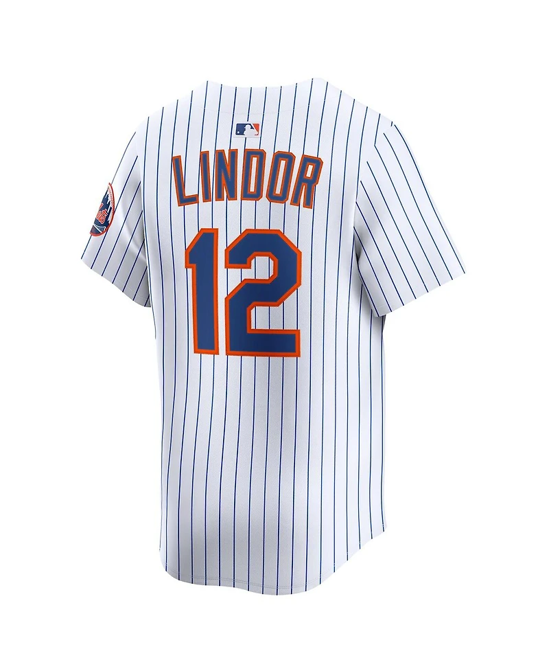 Nike Men's Francisco Lindor White New York Mets Home Limited Jersey