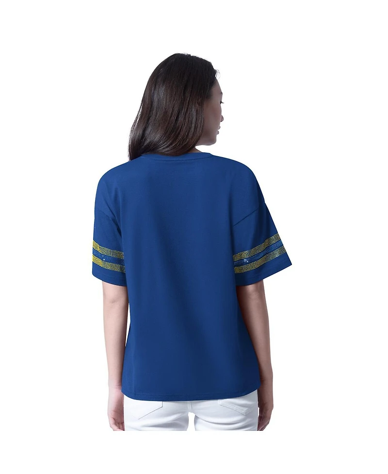 G-iii 4Her by Carl Banks Women's Royal Kyle Larson Fan Catch T-Shirt