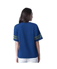 G-iii 4Her by Carl Banks Women's Royal Kyle Larson Fan Catch T-Shirt