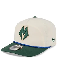 New Era Men's Cream/Hunter Green Milwaukee Bucks 2025/26 City Edition 19TWENTY Adjustable Hat