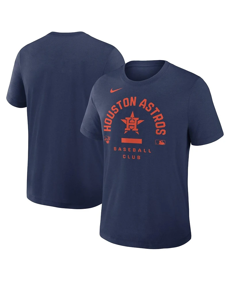 Nike Men's Navy Houston Astros Authentic Collection Early Work Tri-Blend Dri-fit T-Shirt