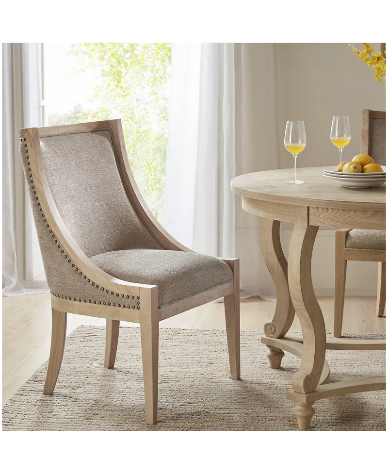 Martha Stewart Collection Elmcrest 24"W Upholstered Dining Chair with Nailhead Trim