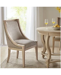 Martha Stewart Collection Elmcrest 24"W Upholstered Dining Chair with Nailhead Trim