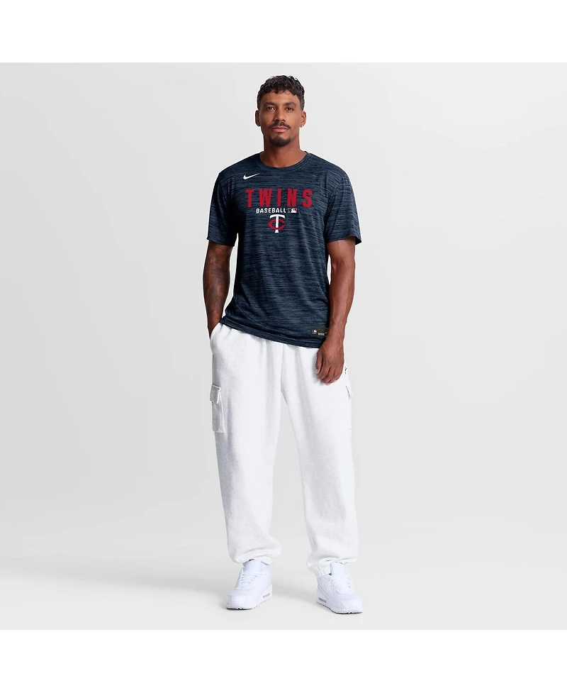 Nike Men's Navy Minnesota Twins Authentic Collection Velocity Dri-fit T-Shirt