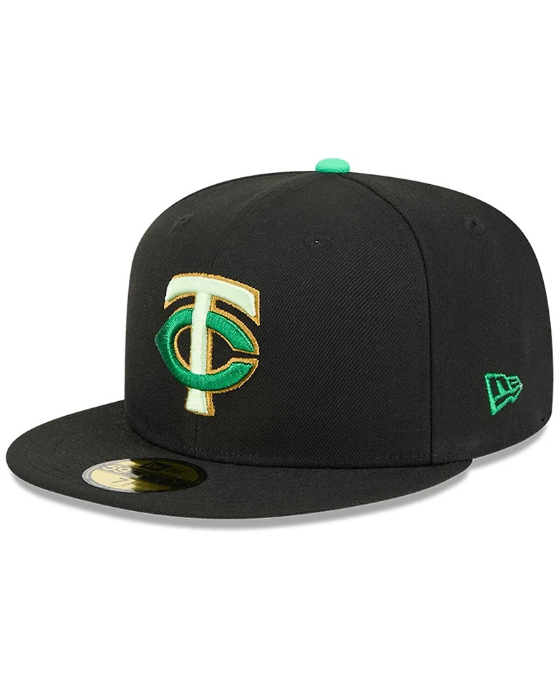 New Era Men's Black Minnesota Twins 2026 St. Patrick's Day 59FIFTY Fitted Hat