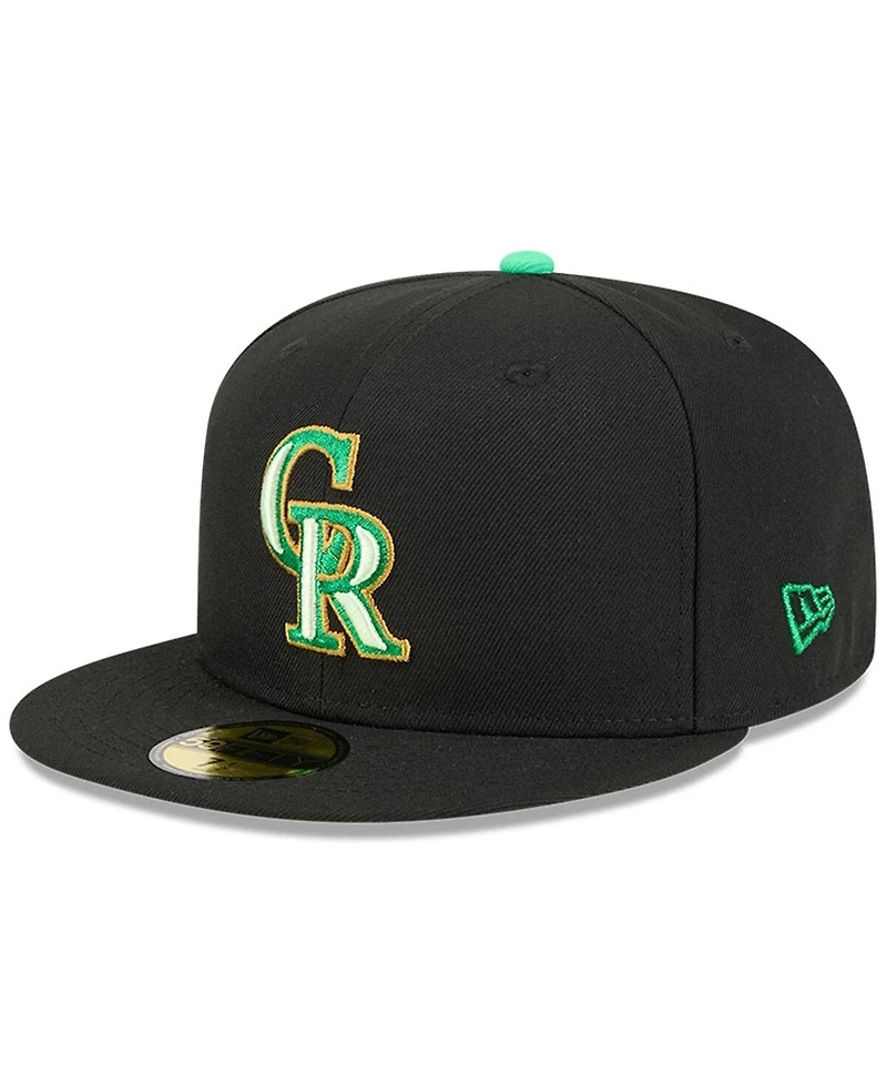 New Era Men's Black Colorado Rockies 2026 St. Patrick's Day 59FIFTY Fitted Hat