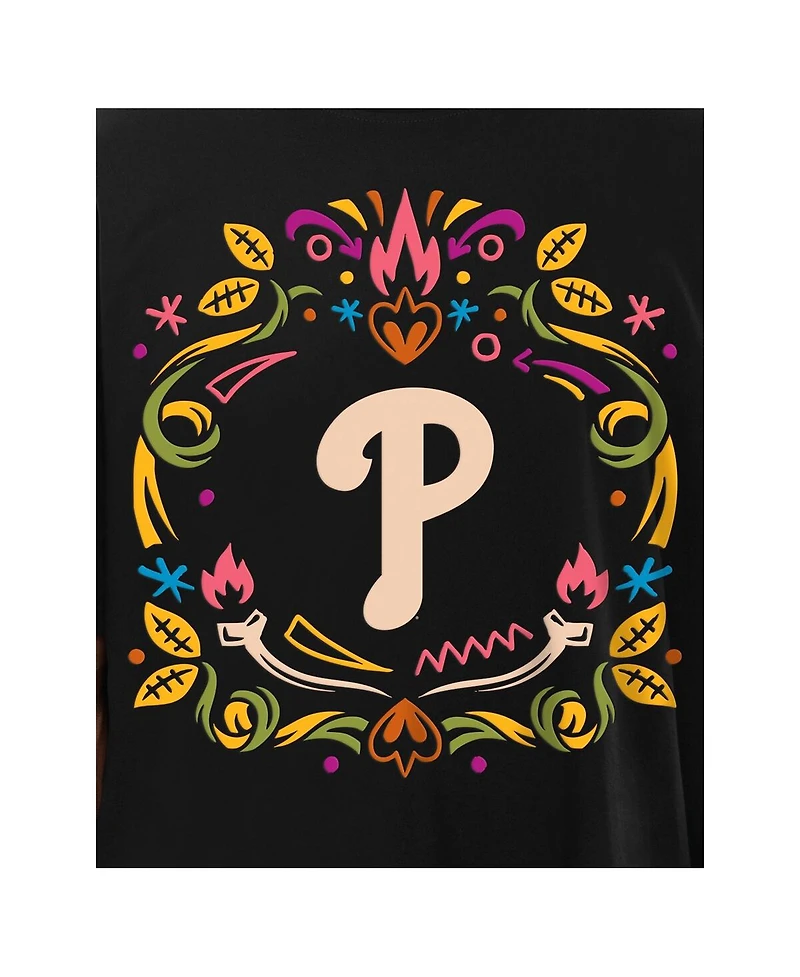 New Era Men's Black Philadelphia Phillies Dia de los Muertos T-Shirt