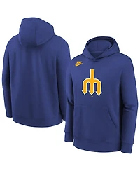 Nike Big Boys and Girls Rush Blue Seattle Mariners Club Fleece Hoodie