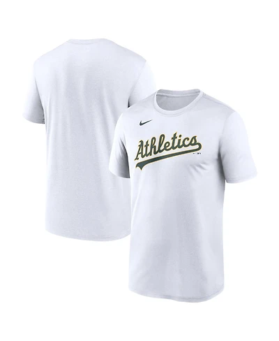Nike Men's White Athletics New Legend Wordmark Dri-fit T-Shirt