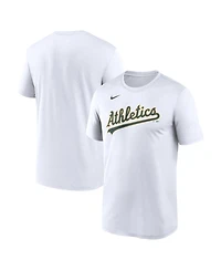 Nike Men's White Athletics New Legend Wordmark Dri-fit T-Shirt