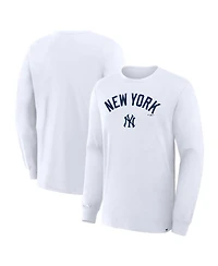 Fanatics Men's White New York Yankees Lock-Up Legacy Long Sleeve T-Shirt