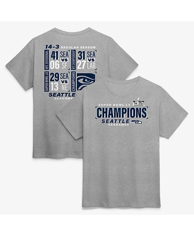 Fanatics Men's Steel Seattle Seahawks Super Bowl Lx Champions Counting Points Score T-Shirt