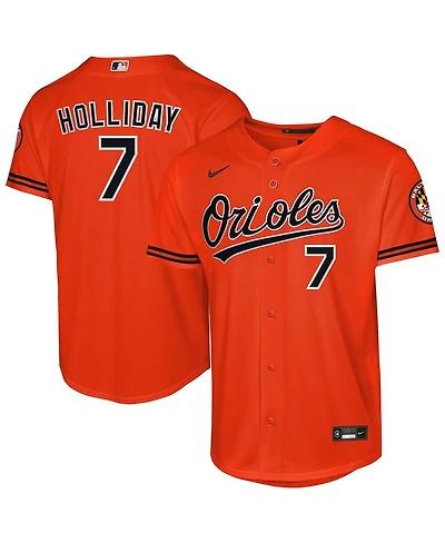 Nike Big Boys and Girls Jackson Holliday Orange Baltimore Orioles Alternate 2 Stadium Player Jersey