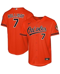 Nike Big Boys and Girls Jackson Holliday Orange Baltimore Orioles Alternate 2 Stadium Player Jersey