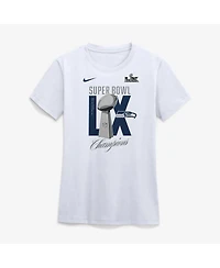 Nike Women's White Seattle Seahawks Super Bowl Lx Champions Lombardi Trophy T-Shirt