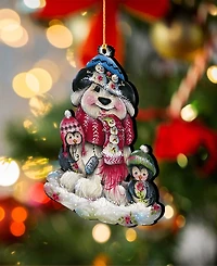 Designocracy Christmas by Jamie Mills Price Holiday Wooden Ornaments, Set of 3