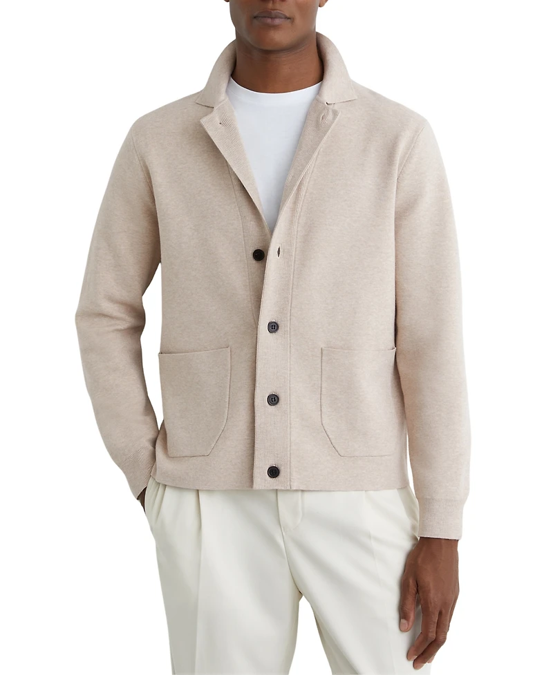 Reiss Men's Collared Button-Through Cardigan