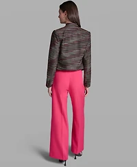 Bcbg Women's Textured Open-Front Collared Jacket