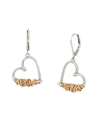 Robert Lee Morris Soho Two-Tone Heart Drop Earrings