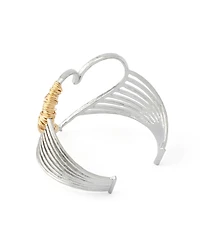 Robert Lee Morris Soho Two-Tone Heart Cuff Bracelet