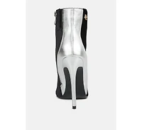 Slade Womens Metallic Highlight High Heeled Ankle Boots