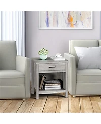 gaomon Set of 2 Nightstands with Drawer and Storage Shelf