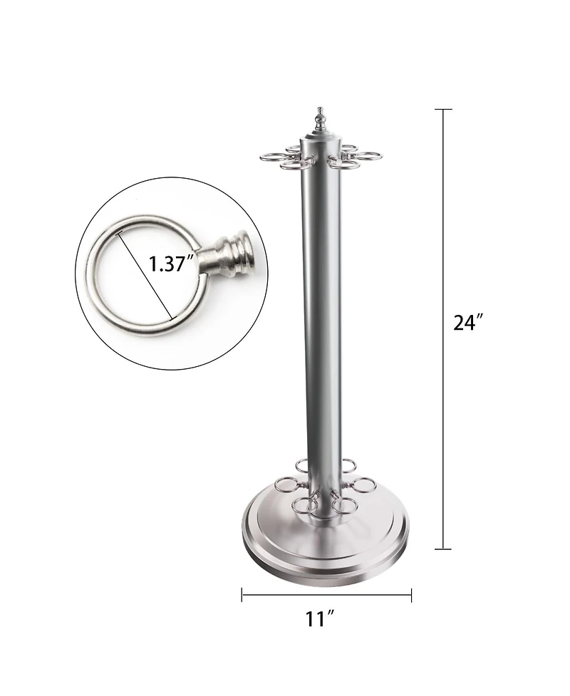 Gse Games & Sports Expert Metal 6 Floor Stand Pool Cue Rack, Billiard Rack Only, Style