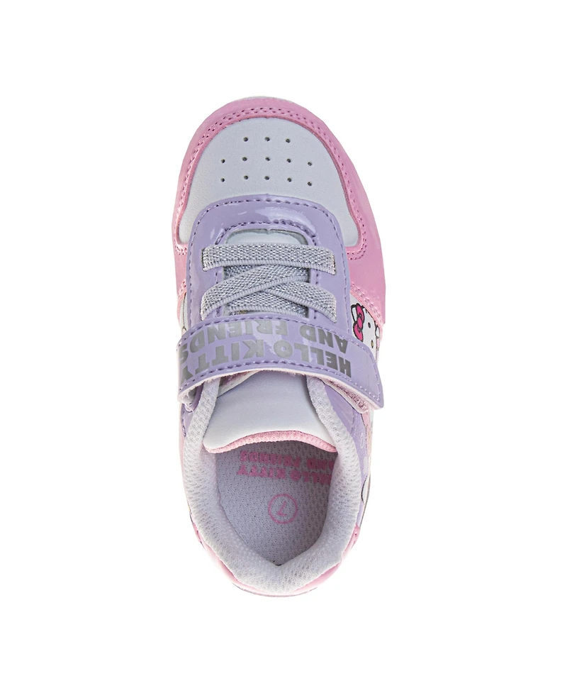 Hello Kitty Little Girls Sanrio Friends Sneakers Hook and Loop Casual Comfortable Easy Wear